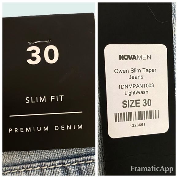NWT Nova Man Owen Slim Taper Jeans SZ 30x32 Light Wash Destruction - Picture 13 of 16